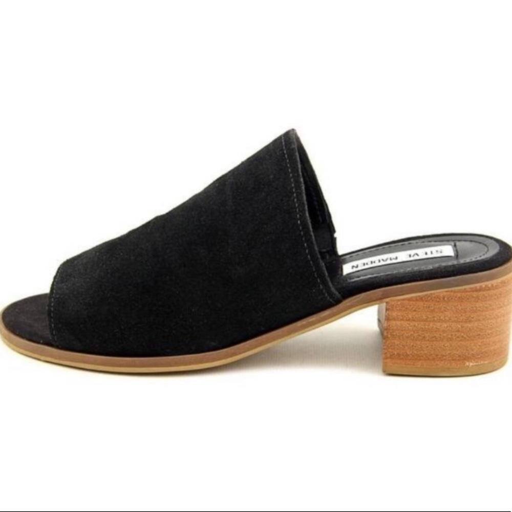 Steve Madden Richelle Peep Toe Mule Black 8.5